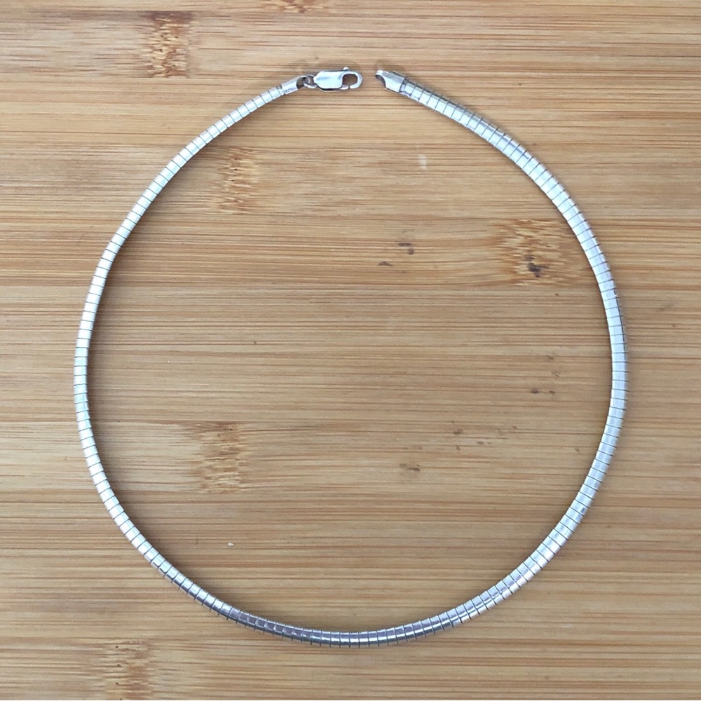 $98 Unique Italian Designer Estate Flex Collar Chain   Marked ITALY 925 MILOR - Picture 5 of 9